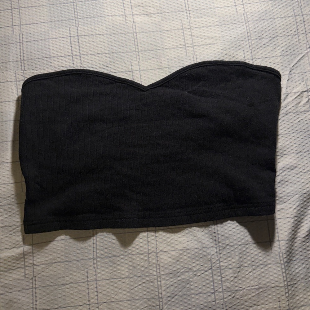 Black Strapless Tube Top